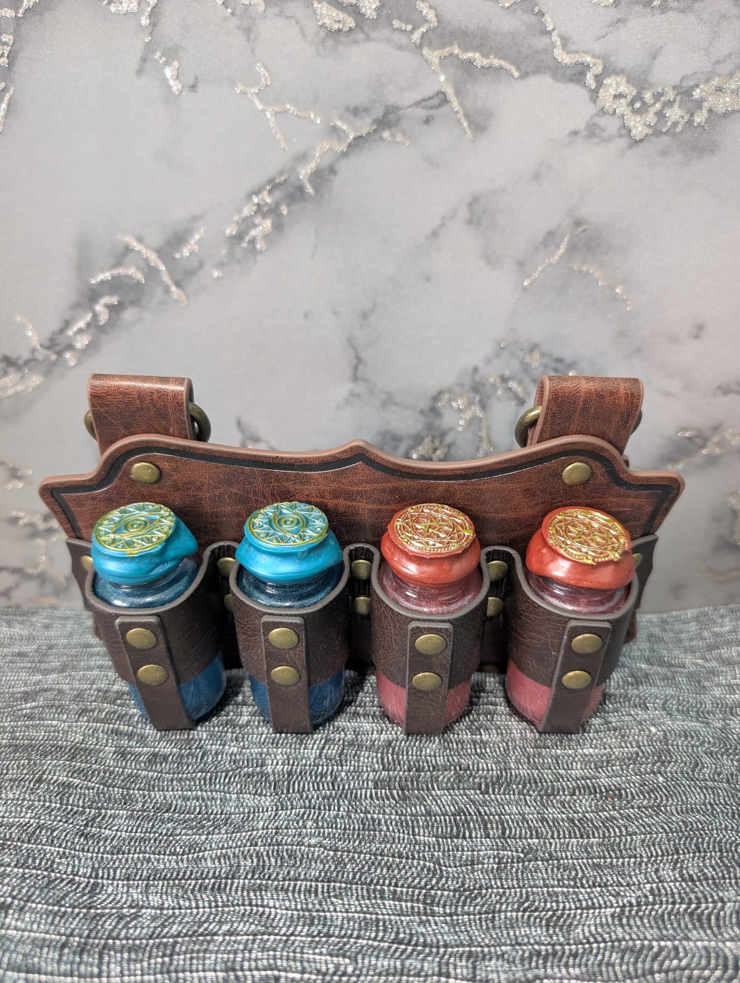 Faux Leather Belt Potion Holder