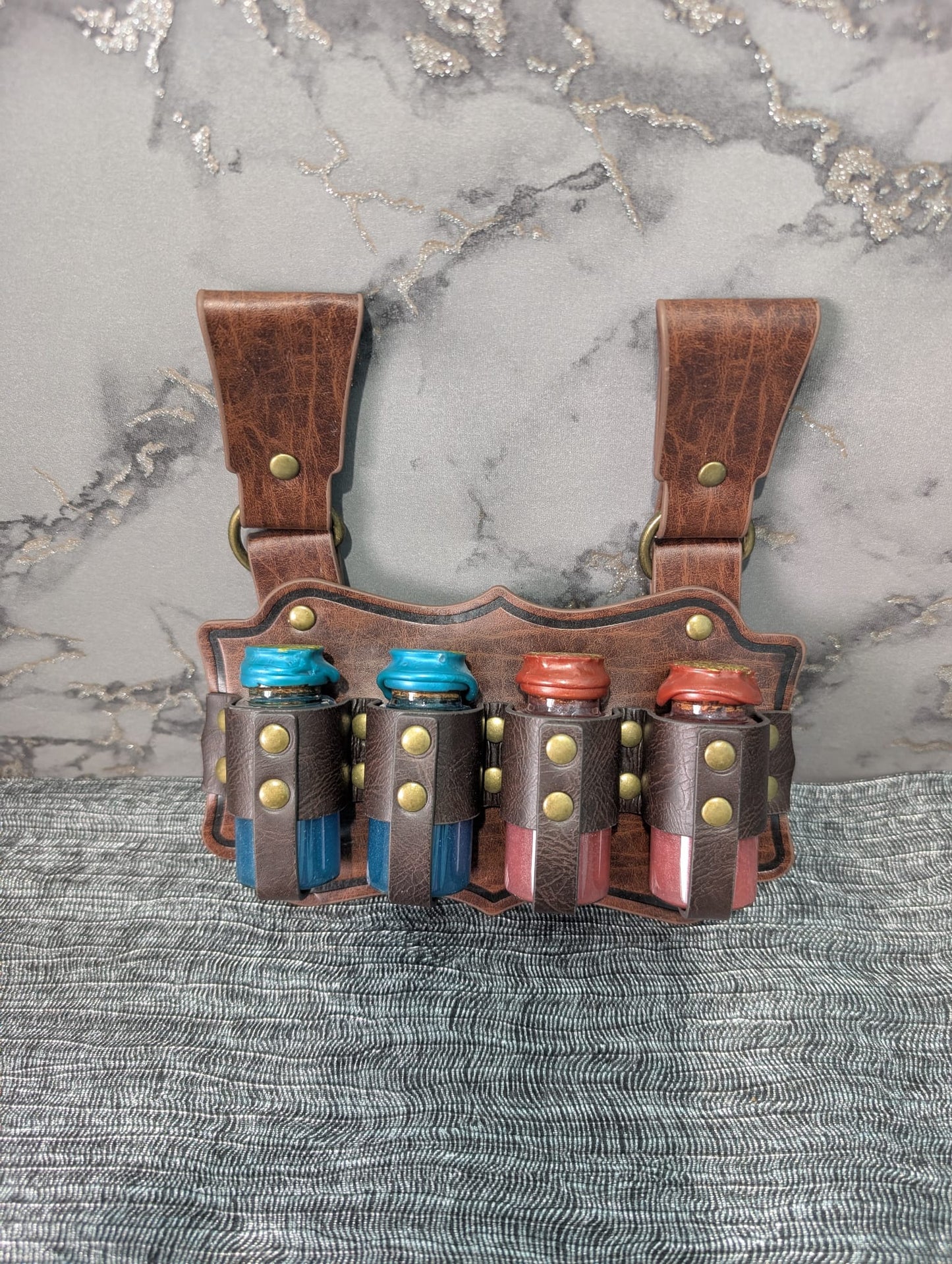 Faux Leather Belt Potion Holder