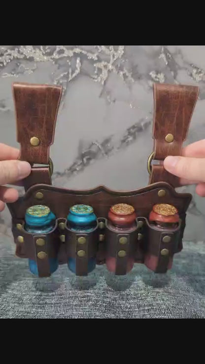 Faux Leather Belt Potion Holder
